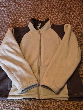 Energy Zone Beige and Brown Lightweight Fleece Jacket